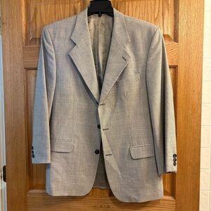 Vtg Bachrach Gray Hounds Tooth Pure Virgin Wool Blazer Sport Coat Jacket Mens 43
